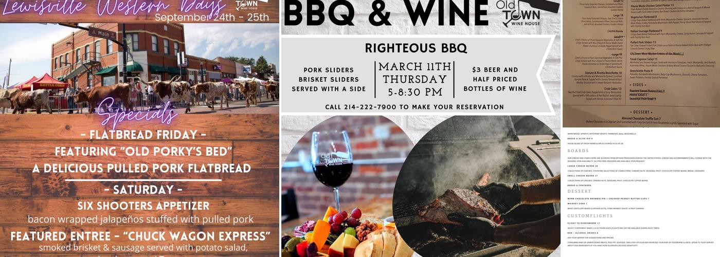 Old Town Wine House Menu