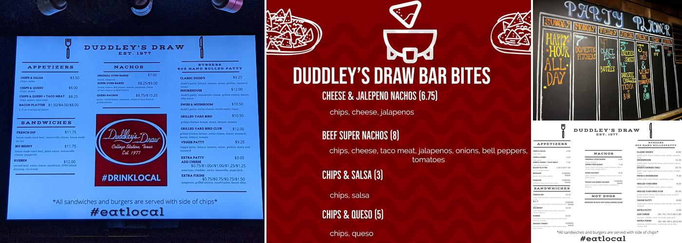 Duddley's Draw Menu