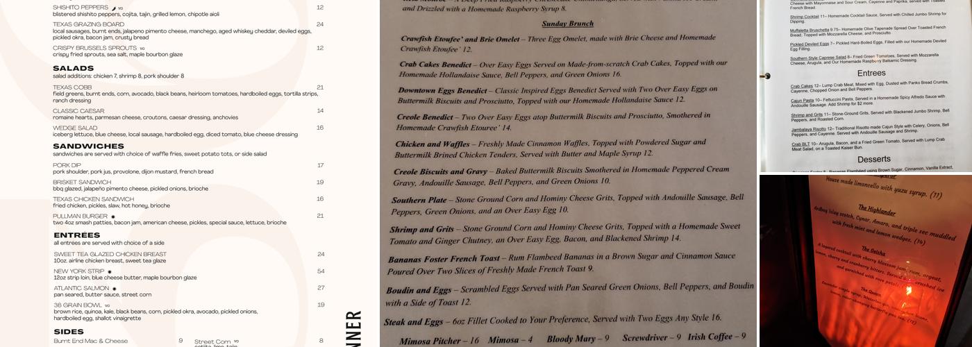Station 36 Menu