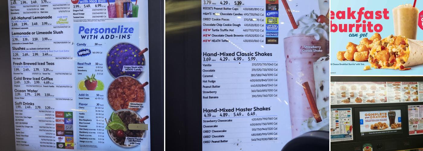 Sonic Drive-In Menu