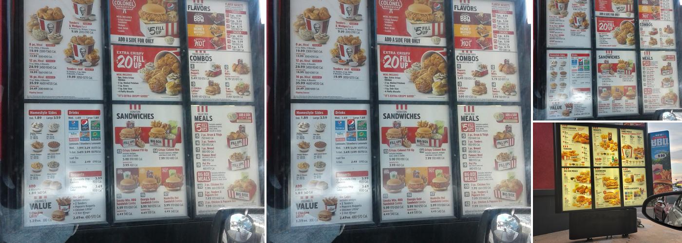 KFC Menu