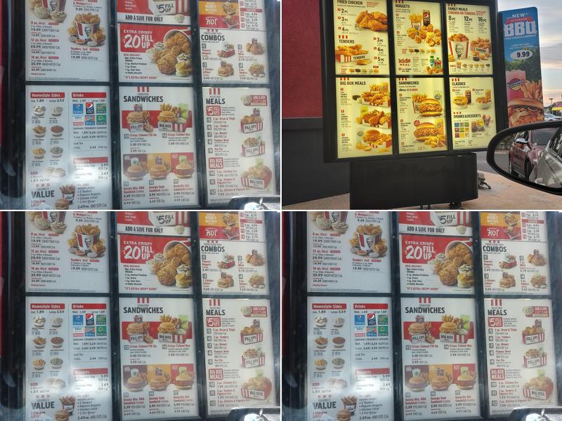 KFC Menu