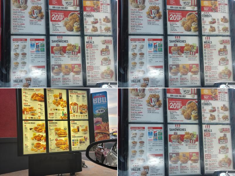 KFC Menu