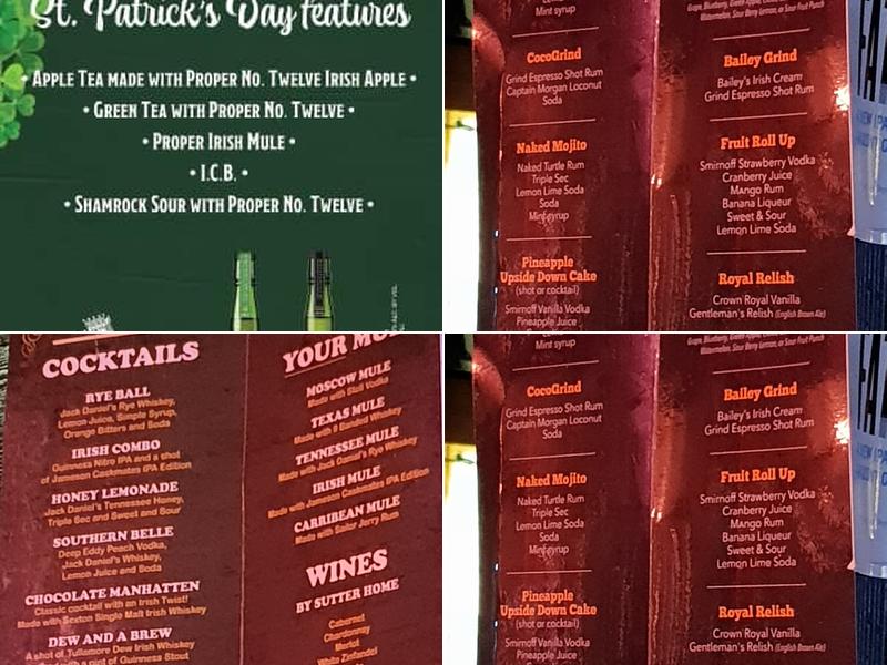 Molly's Pub Menu