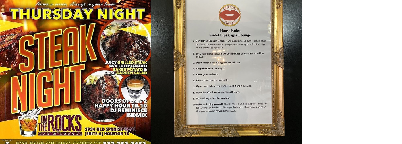 On The Rocks Bar And Lounge Menu