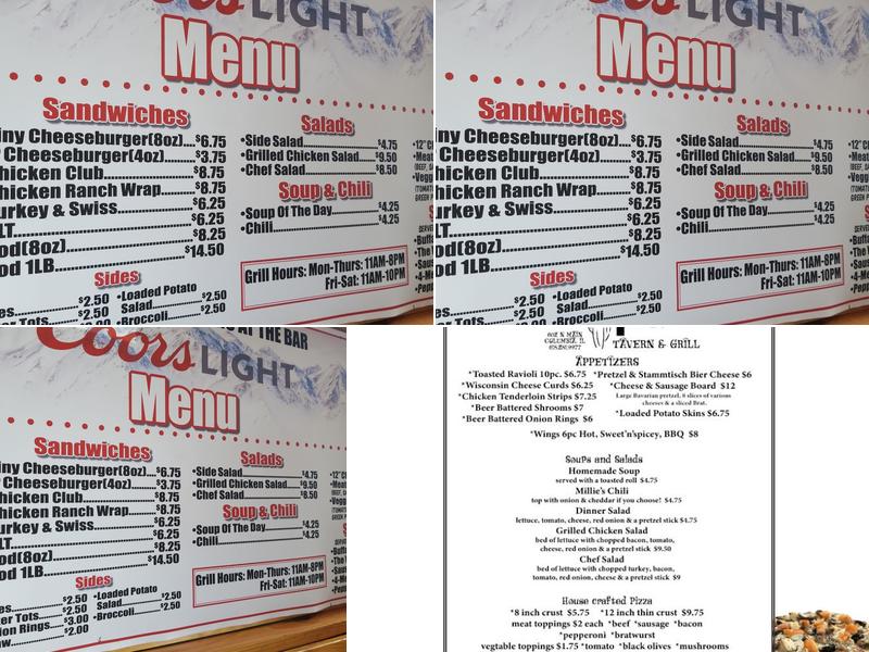 Tiny's Pub & Grill Menu