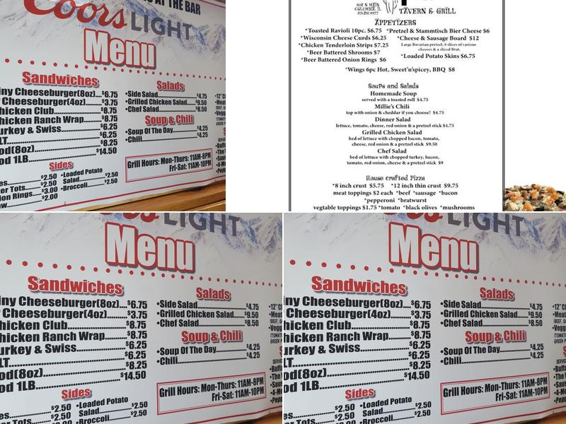 Tiny's Pub & Grill Menu
