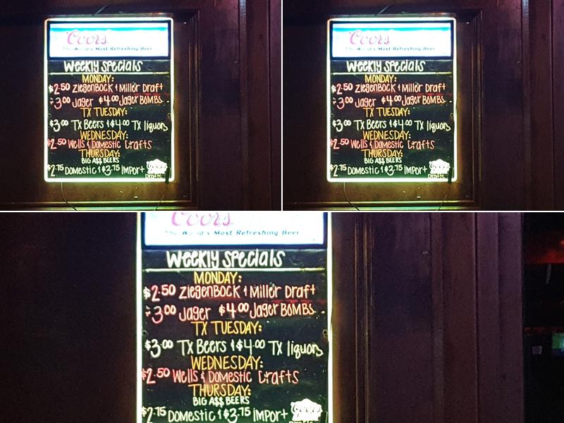 Third Base Menu