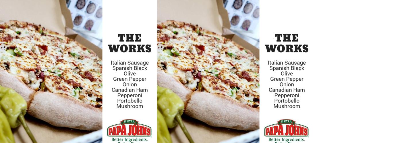 Papa Johns Pizza Menu