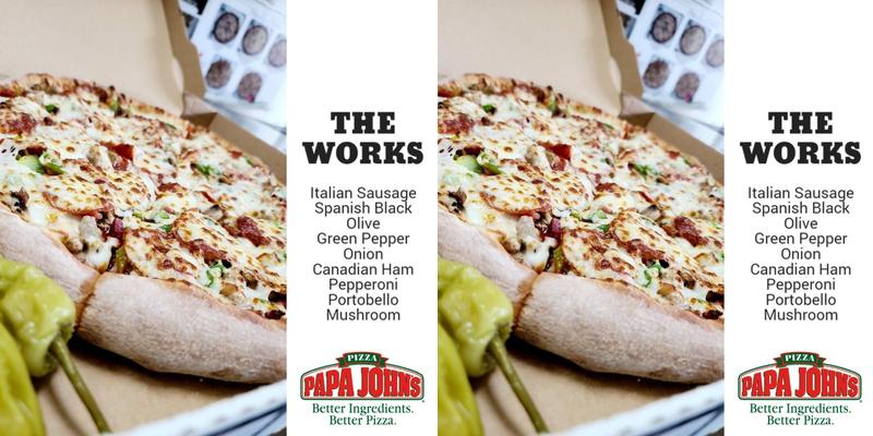 Papa Johns Pizza Menu