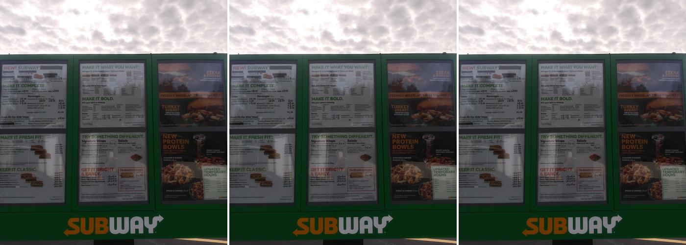 Subway Menu