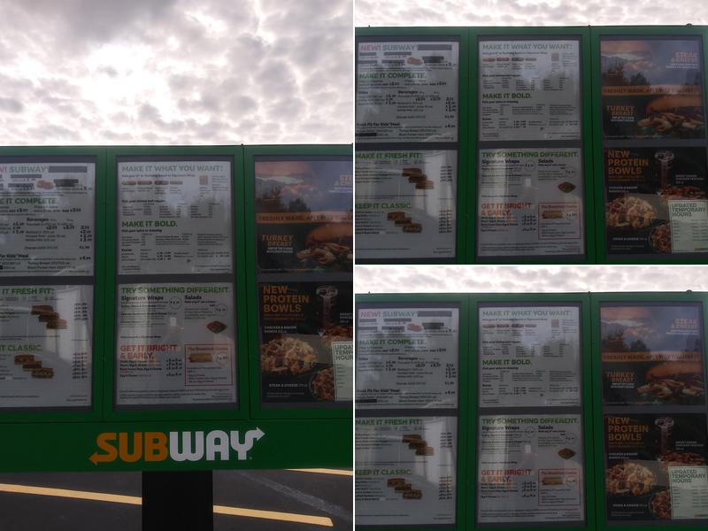 Subway Menu