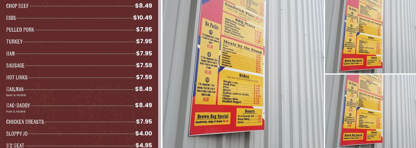 Bodacious Bar-B-Q Menu