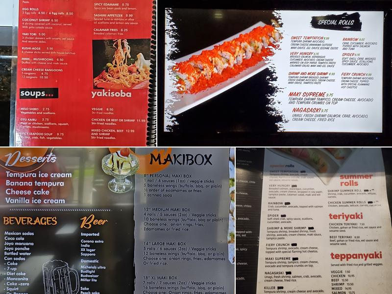 Maki Sushi Bar Menu