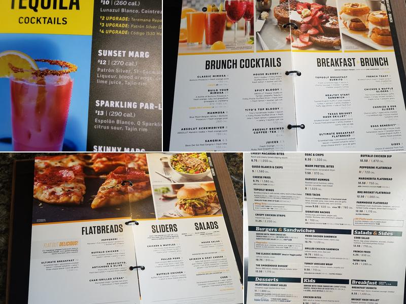 Topgolf Pharr Menu
