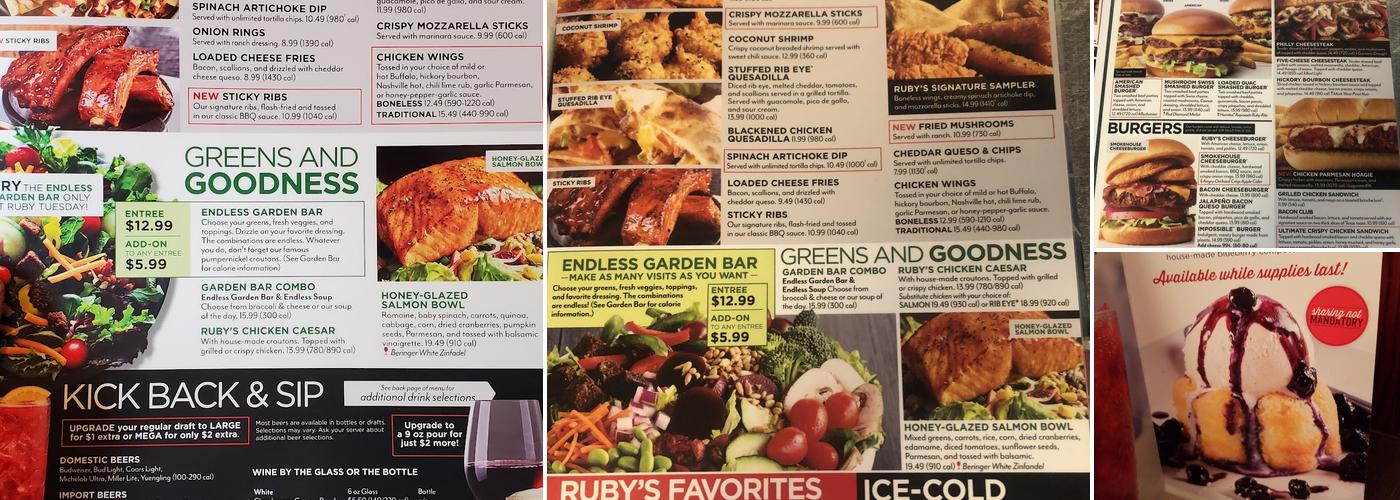 Ruby Tuesday Menu