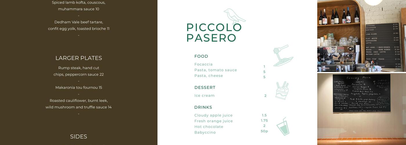 Pasero Menu