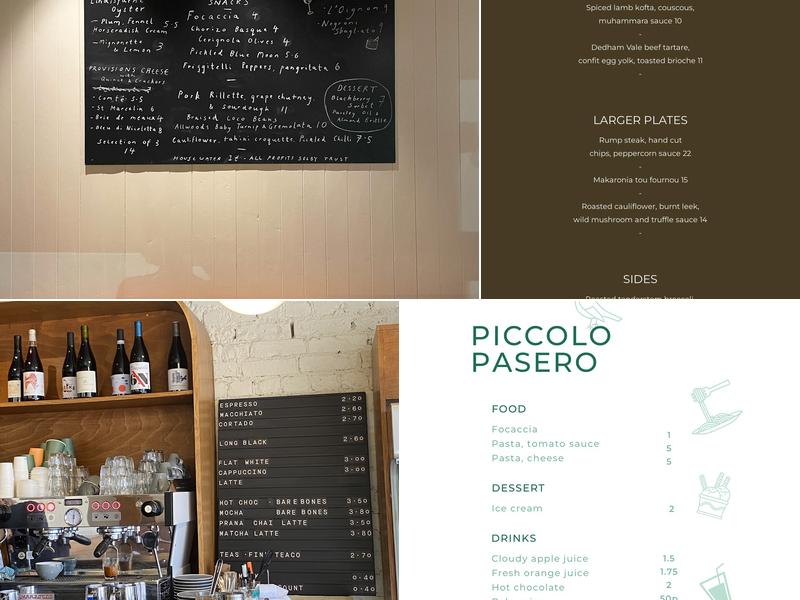 Pasero Menu