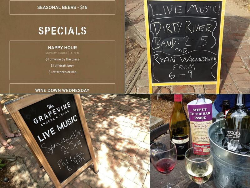 The Grapevine Menu