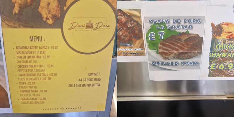 DANI&DEEALTD ARTISAN BAKERY&PATISSERIE Menu