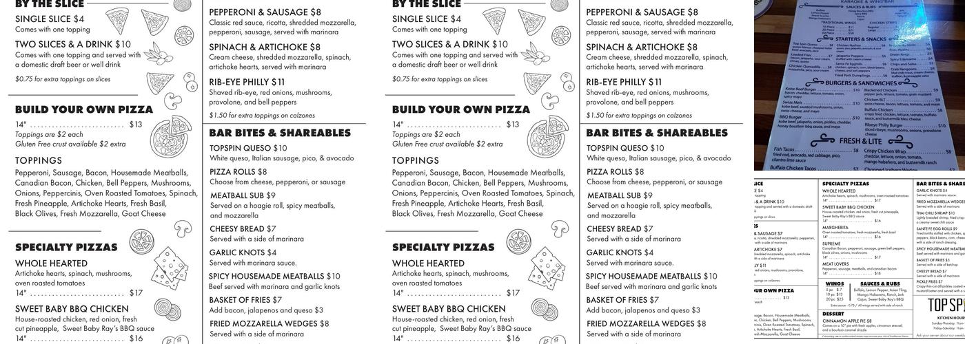 TopSpin Menu