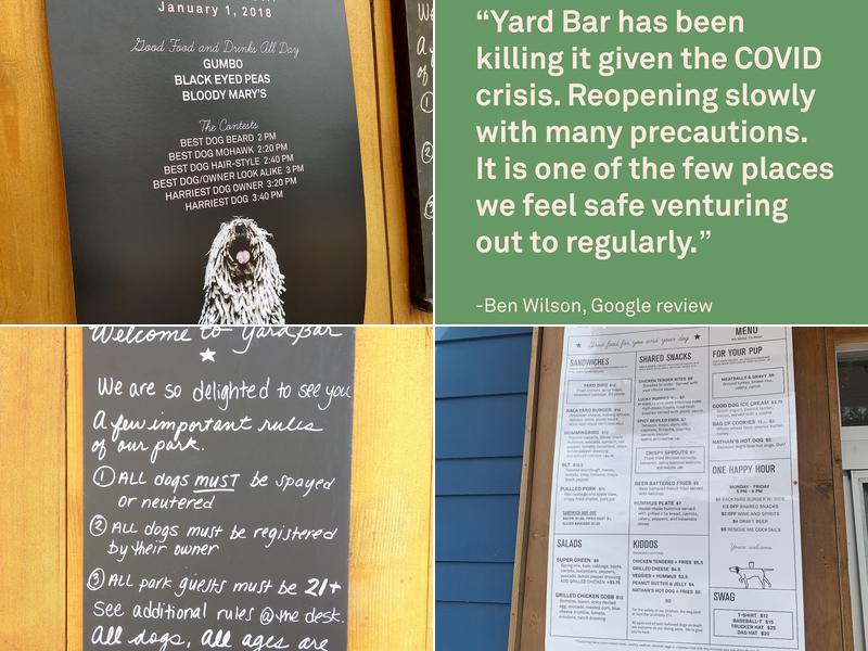Yard Bar Menu