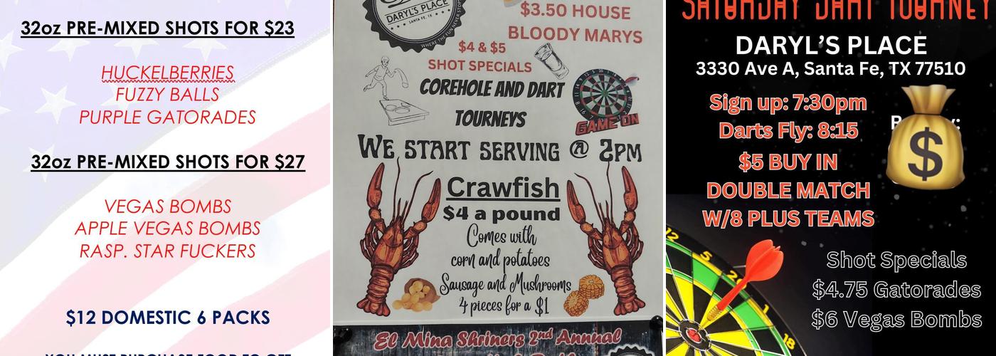 Daryl's Place Menu
