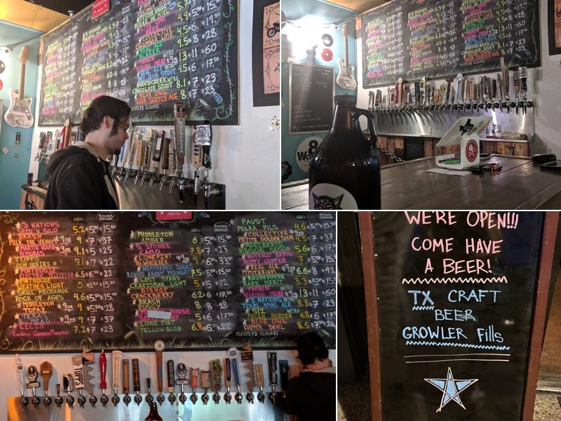The Growling — Texas Craft Beer Bar Menu