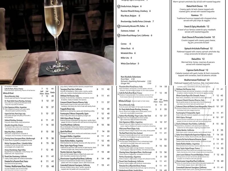 Poured - Wine, Beer & Bubbly Menu