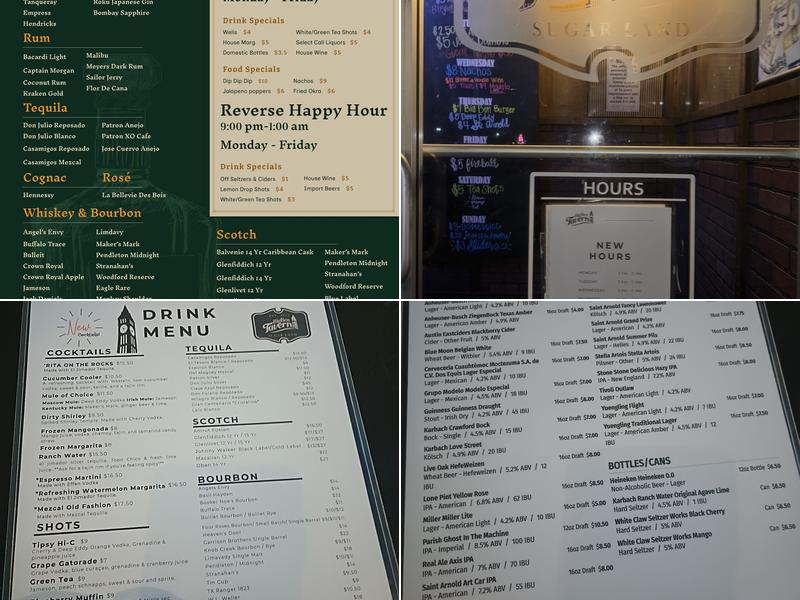 Big Ben Tavern Menu