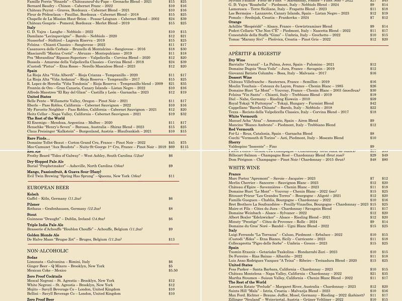 Bin 152 Menu