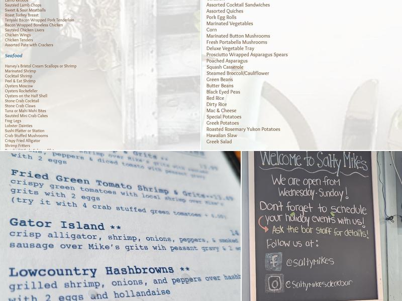 Salty Mike's Menu