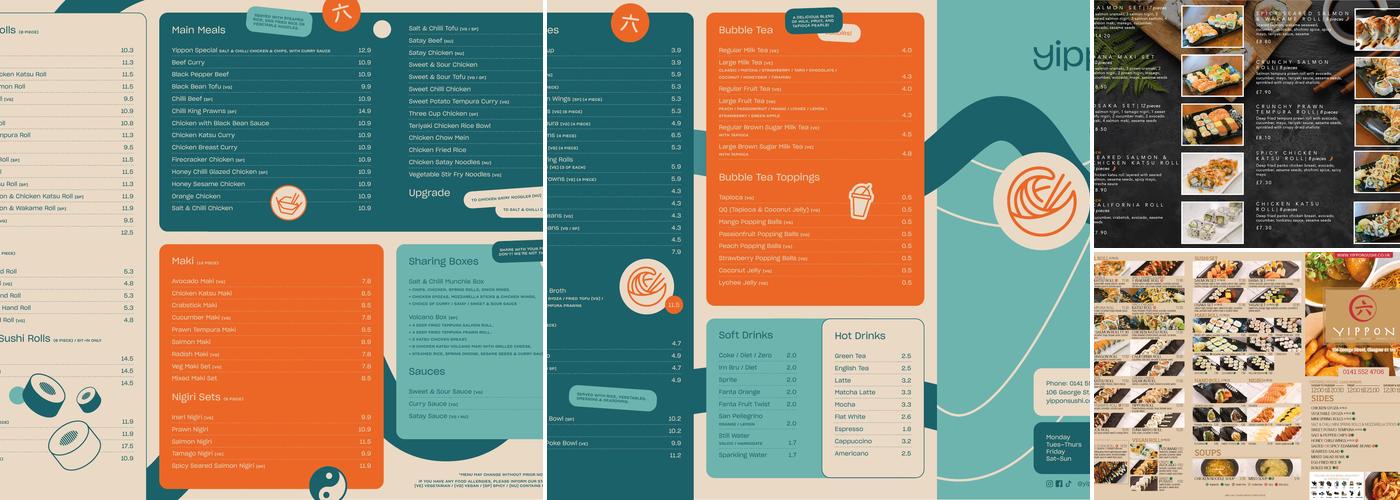Yippon Menu