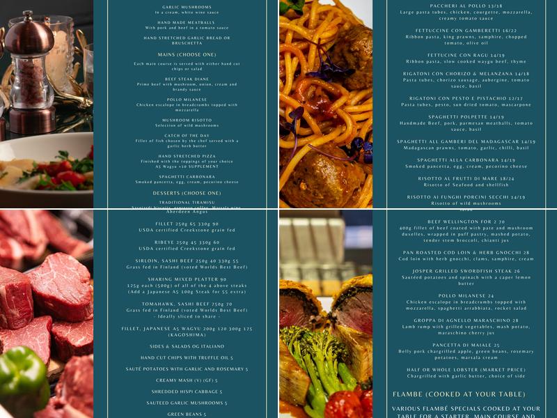 Ocean Grill Italiano Southampton Menu