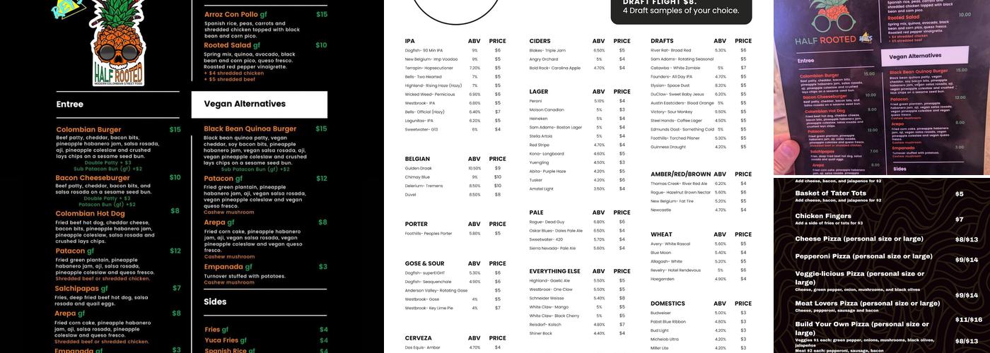 Reys Menu