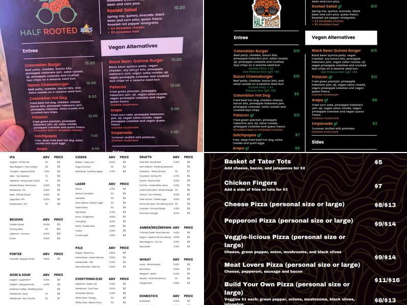 Reys Menu