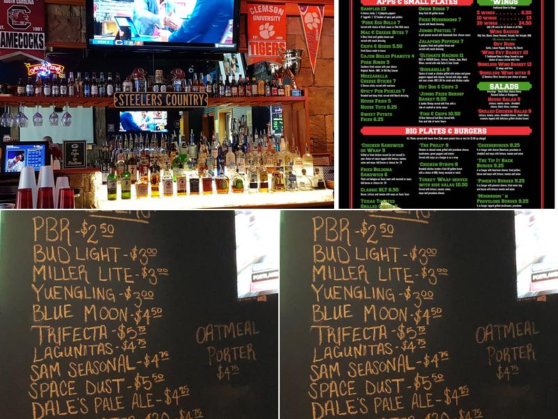 Tip It Back Sports Grille Menu