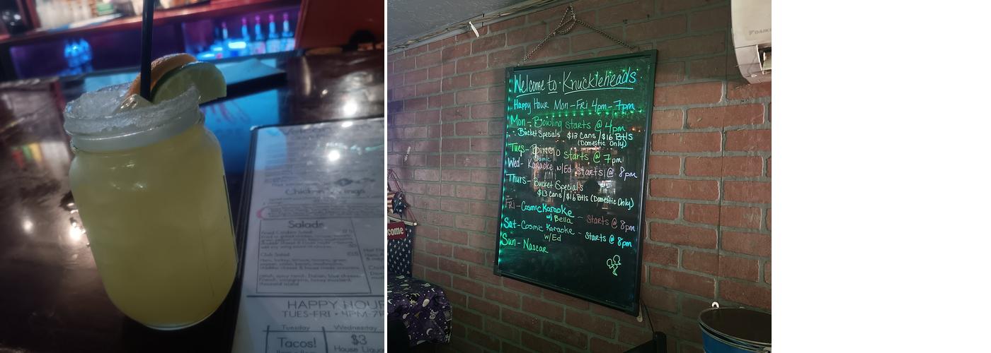 Knuckleheads Pub Menu