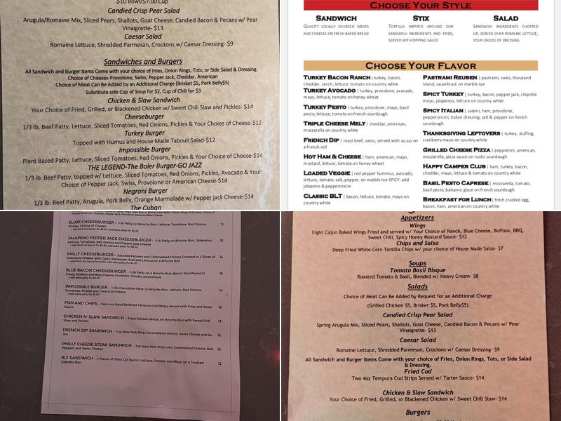 Elixir Lounge Menu