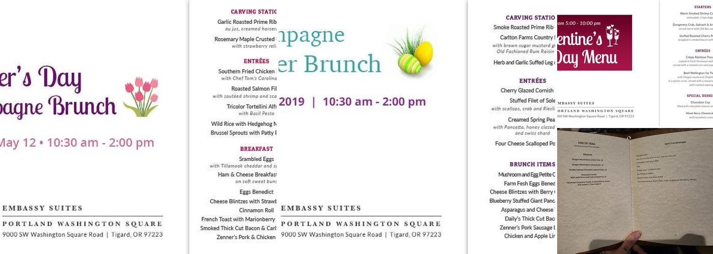 Cascadia Restaurant & Bar Menu