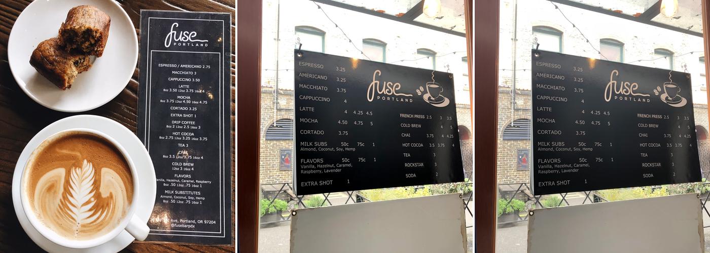 Fuse Bar Menu