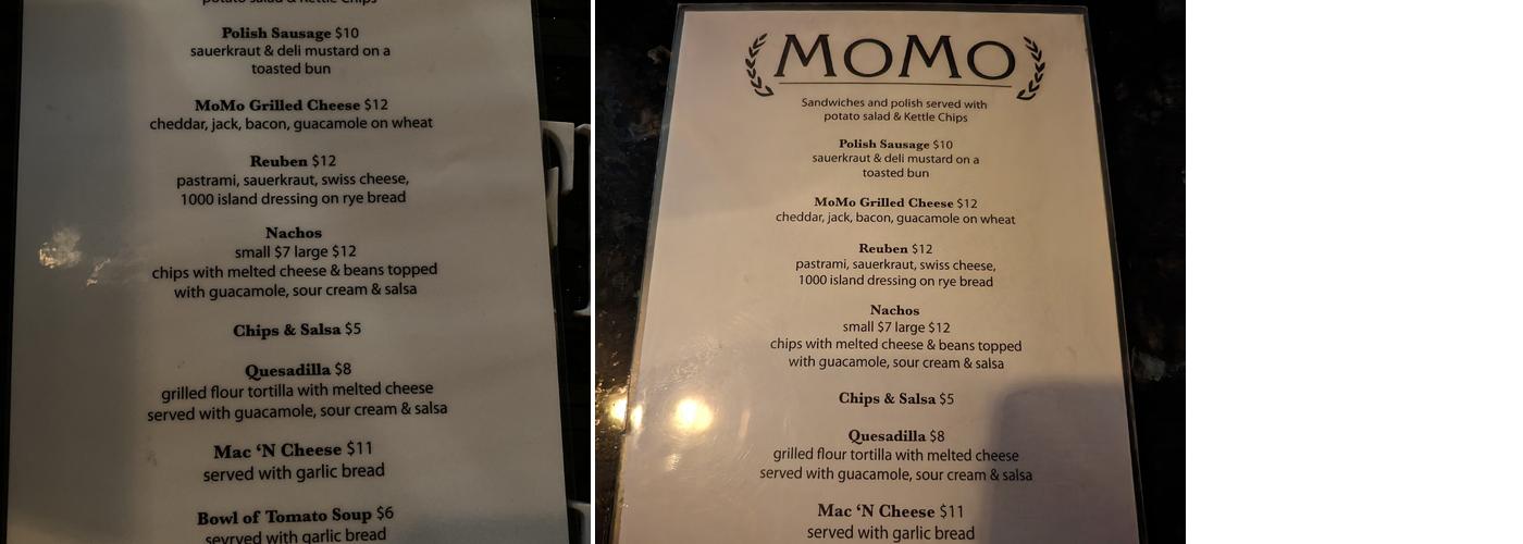 Momo's Menu