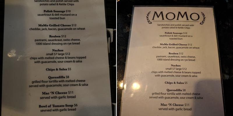 Momo's Menu