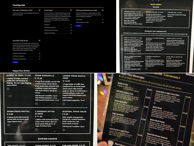 Star Bar Menu