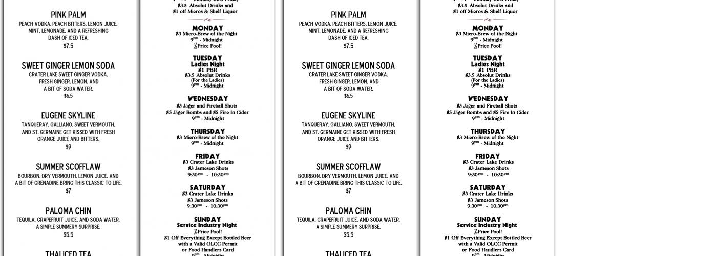 Luckey's Club Menu