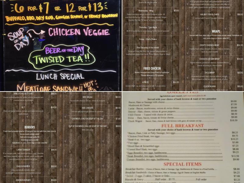 The Lariat Lounge Menu