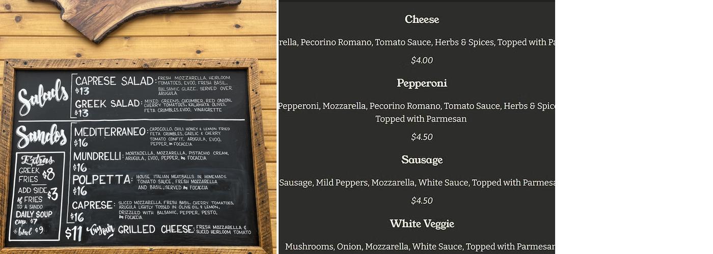 Silver Moon Brewing Menu