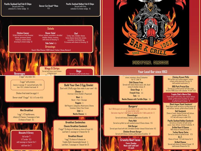 Trophy Club Bar & Grill Menu