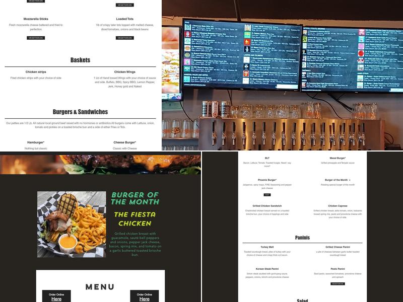 The Upper Deck Pub Menu