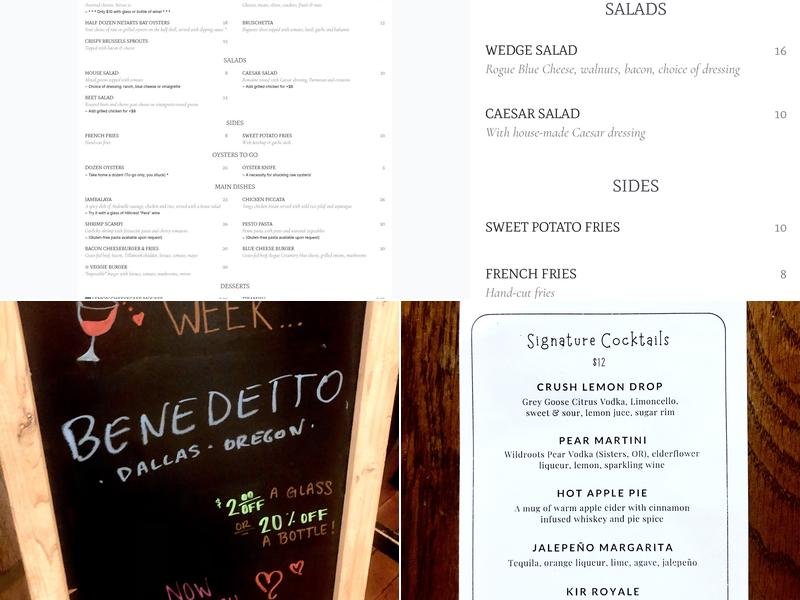 Hazel’s on Main Menu